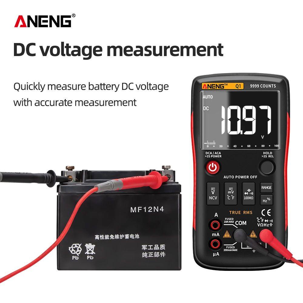 Solighter Digital Smart Multimeter ANENG Q1 99999 Hitungan DIY Transistor Kapasitor NCV Tester Analog Profesional Tester