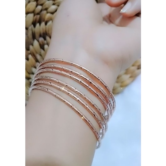 Gelang Keroncong XP rosegold. xuping titanium