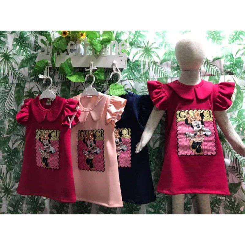 DRESS IMPORT ANAK PEREMPUAN MOTIF GUCCI