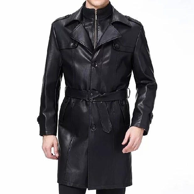 jaket kulit pria dari kulit asli domba/ jaket kulit asli jubah original dari kulit domba jaket kulit