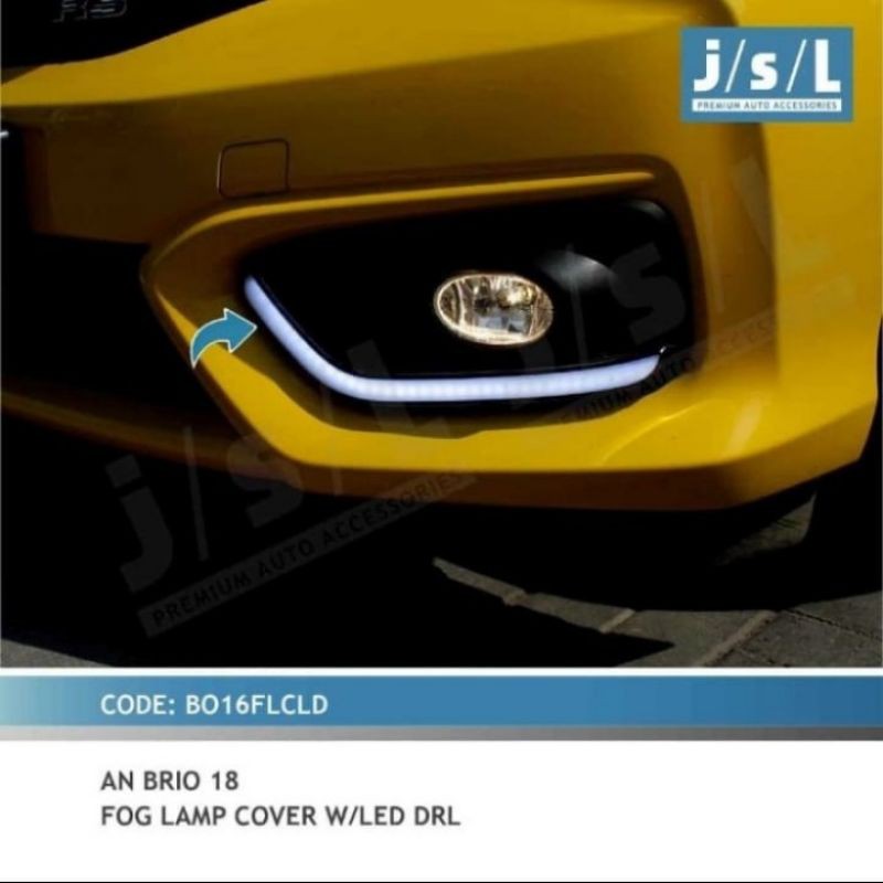 foglamp DRL led all new Brio 2018-2020 witth Running sein dengan lampu