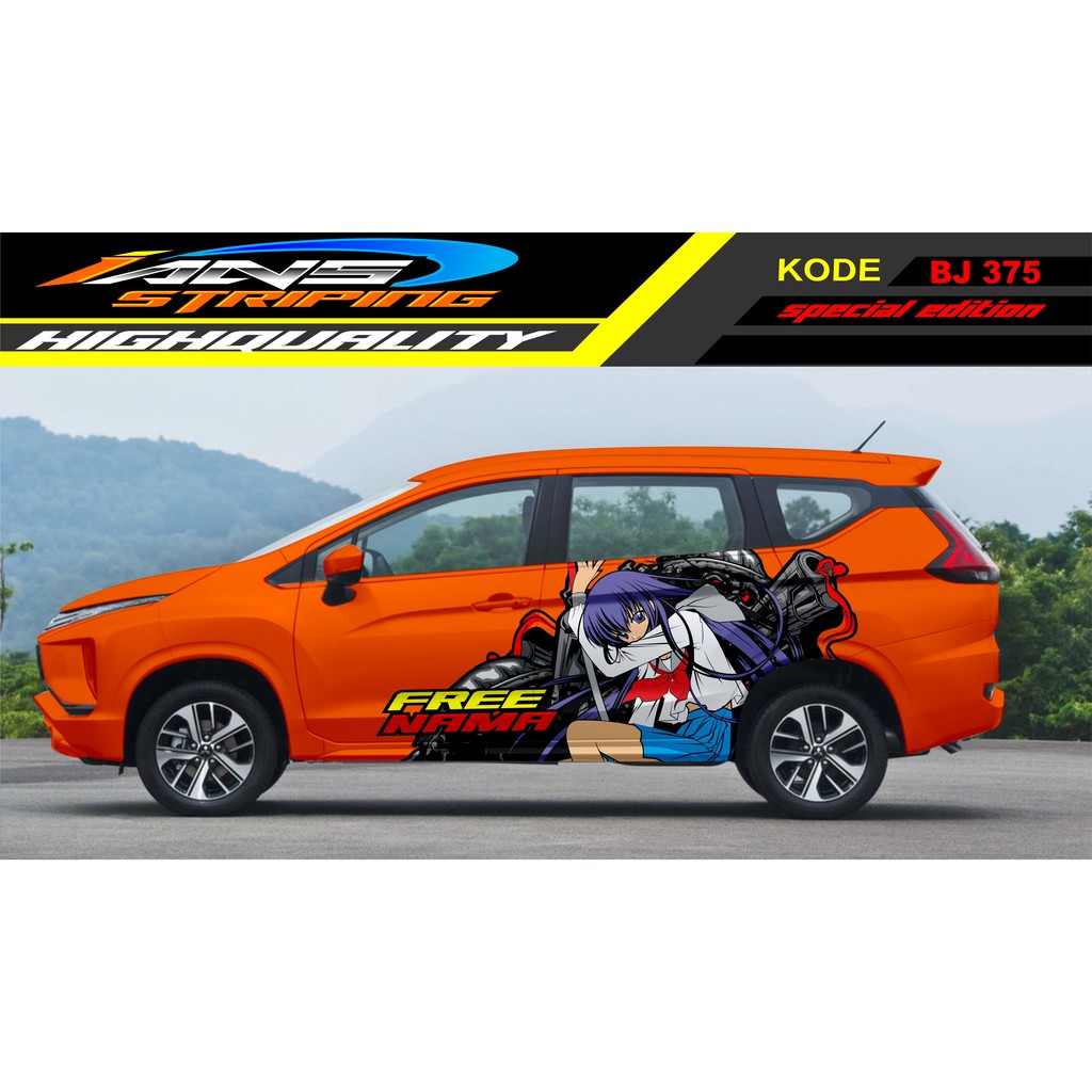 DECAL STICKER MOBIL XPANDER / STIKER MOBIL PAJERO, INNOVA, AVANZA / VARIASI STIKER MOBIL ANIME