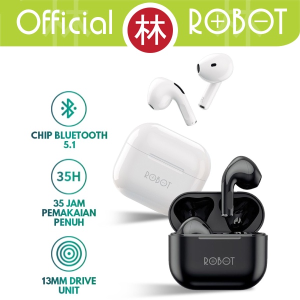 Robot Airbuds T50 Wireless Bluetooth Headset Earphone TWS Earphone