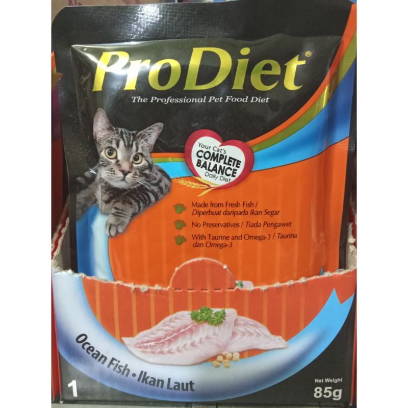 ProDiet Ocean Fish 85g Sachet Makanan Kucing Basah