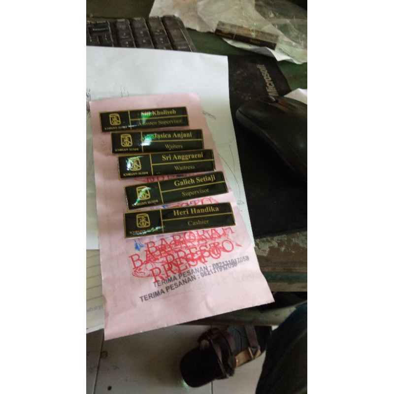 

Nama Dada ( Name Tag ) Peniti Terlaris
