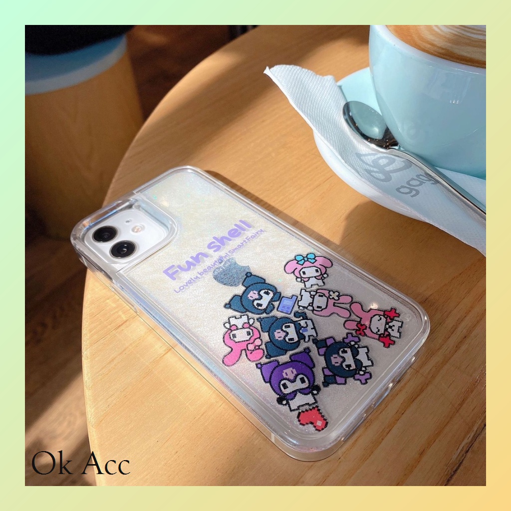 JUAL Glitter Air Case HP Hello Kitty Casing Case Air water glitter for Iphone 13 Pro Max FH25