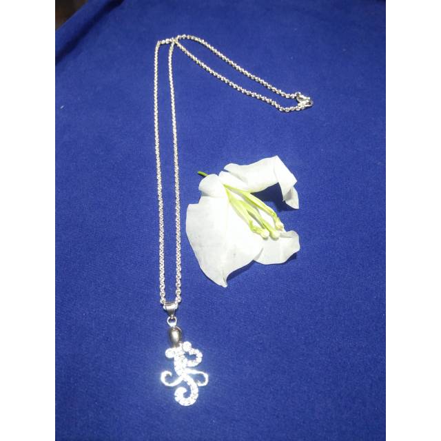 Kalung kombinasi bahan perak murni dgn perak 925