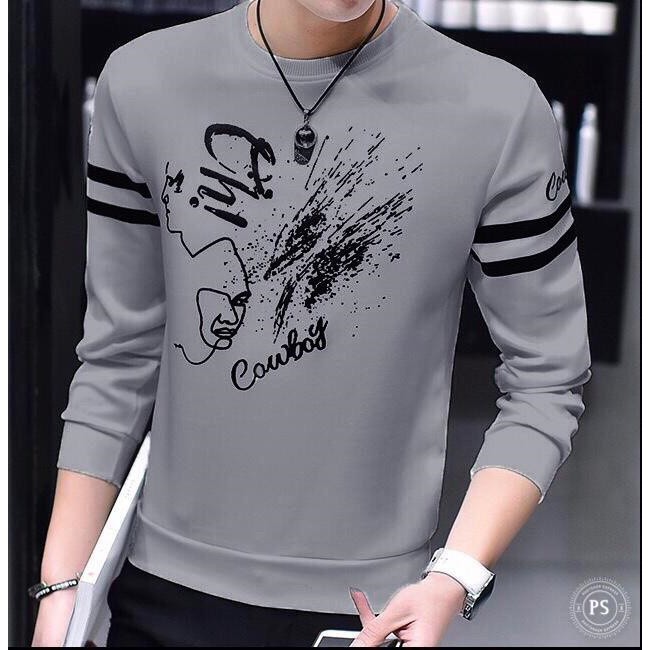 Kaos Atasan Laki Distro Laki2 Cowok Dewasa Santai Import Baju Baju Kaos Distro Lengan Panjang Cowboy