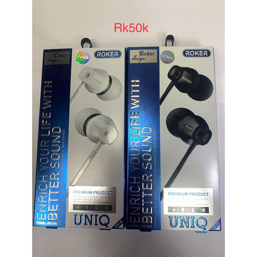 HANDSFREE EARPHONE ROKER RK20K/RK25K/RK29K/RK35K/RK38K/RK50K/RK51K/RK53K/RK58K/RK59K/RK60K/RK61K/RK62K/RK63K/RK65K/RK66K