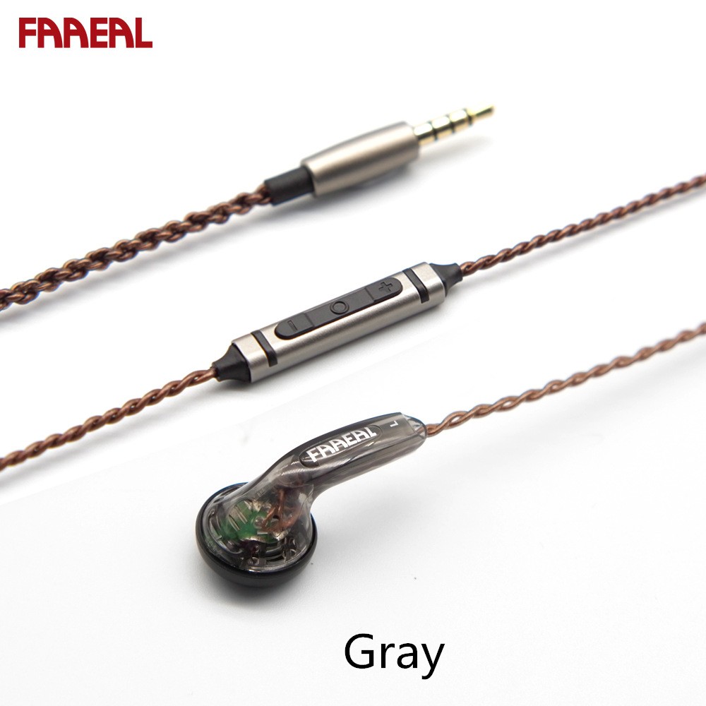 FAAEAL IRIS 2.0 In Ear 32ohm Flat Head Earphone HiFi Bass Sound Mic Earbuds