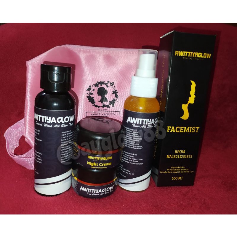 AWITTIYA GLOW WHITENING / PAKET WHITENING BY AWIT / SK2 BY AWITTIYA / skincare pencerah wajah