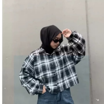 KEMEJA FLANEL SHIRT XL-XXL | OVERSIZE TARTAN SHIRT | KEMEJA GUILEN CHELSEA SHIRT LENGAN PANJANG FEBRIC