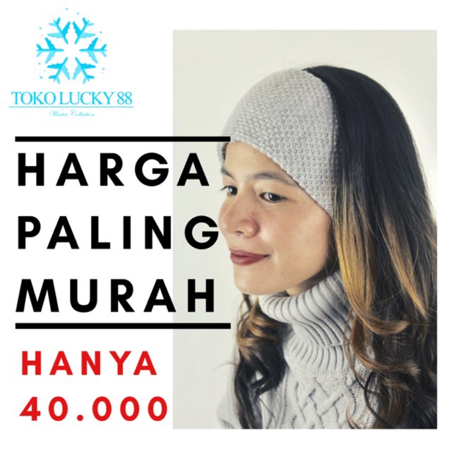 Bandana Rajut Wool Headband Winter Corn