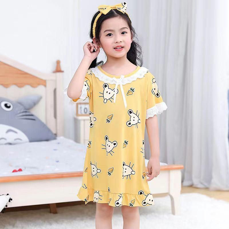 DASTER RENDA IMPORT ANAK | DRESS IMPORT ANAK USIA 3-10 TAHUN +BANDANA | DRES ANAK  C14-B