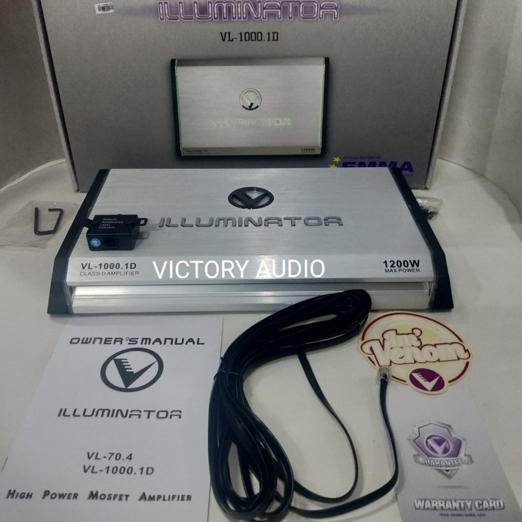 Power Monoblock Venom Illuminator VL1000.1D Power Monoblok Venom Illuminator VL-1000.1 D Ori Garansi