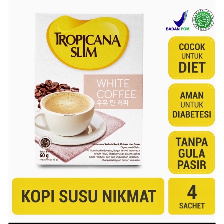 

Tropicana Slim White Coffee 4 sachet