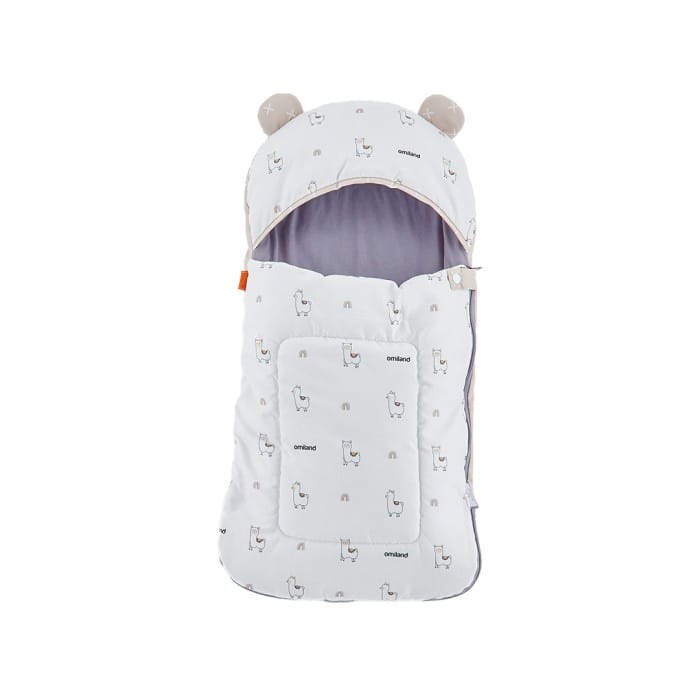 Selimut Topi  Omiland Panda Sleeping Bag Abu Abu  Bedong Bayi  OWS2141- Bayi Online Shop