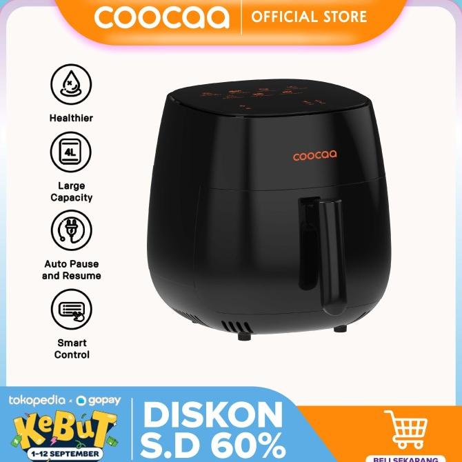 Coocaa Air Fryer - Kapasitas 4L - Digital Preset (COOCAA AF-DE1) stok melimpah