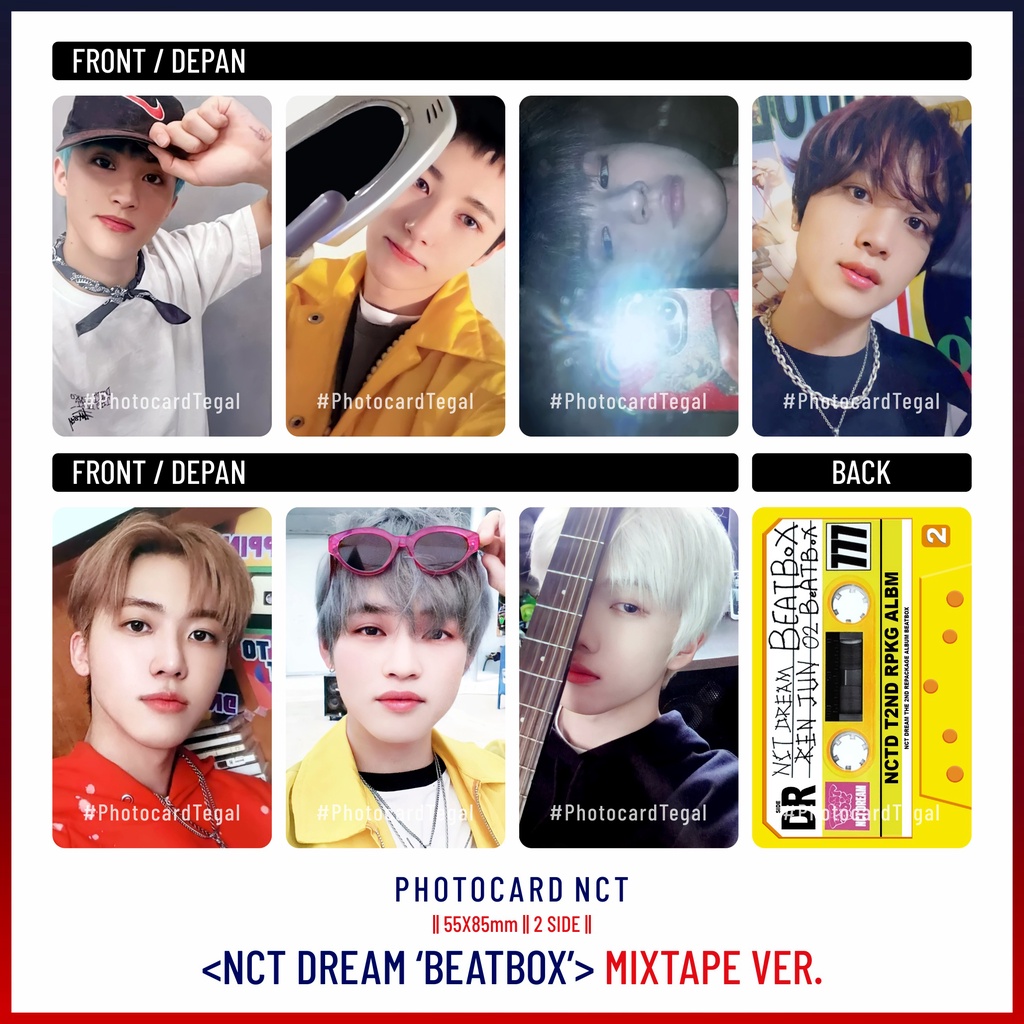 [READY] PHOTOCARD NCT DREAM Album Repackage 'BEATBOX' Digipack, Mixtape, New School, Young Star, & B