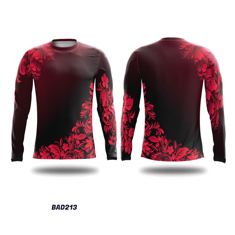 Kaos Baju Jersey Pakaian Sepeda Gowes Wanita MTB Cewek Lengan Panjang Dry Fit Full Printing BAD213