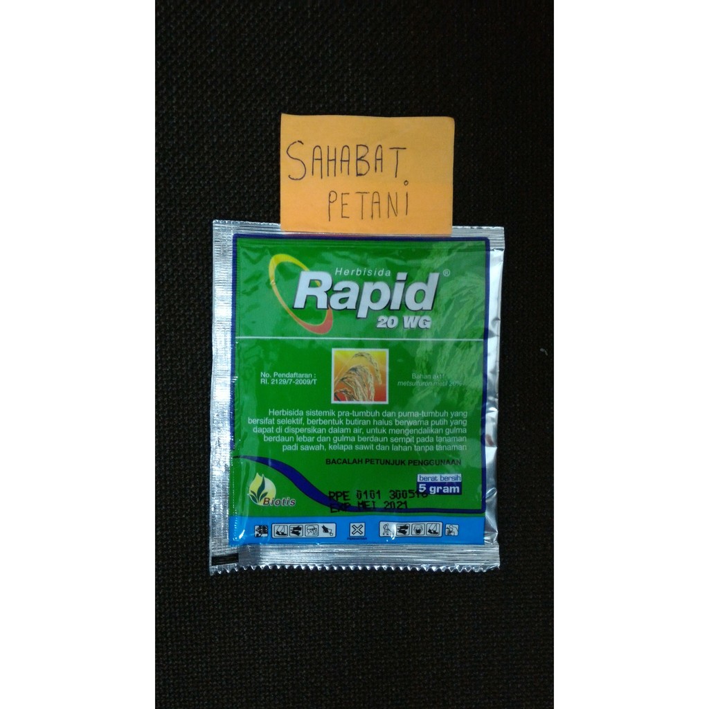 Herbisida Rapid 20 Wg 5 Gram Metil Metsulfuron