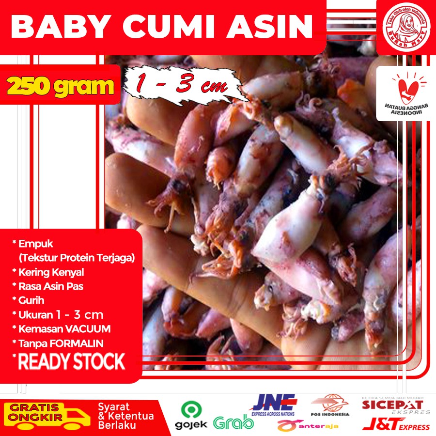 

Baby Cumi Asin | Sotong Asin | Cumi Asin Baby Enak Empuk Sehat Tanpa Formalin Murah Premium 250 Gram