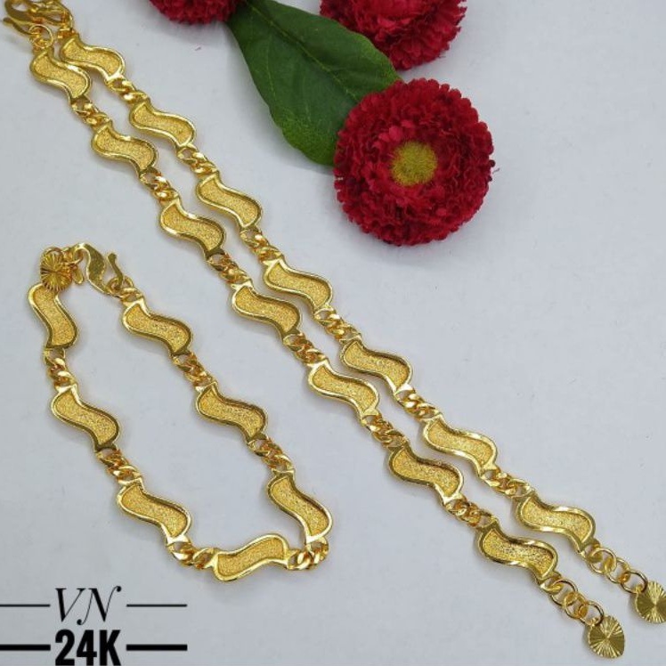 Xuping Perhiasan Gelang Tangan Lapis 24K E635