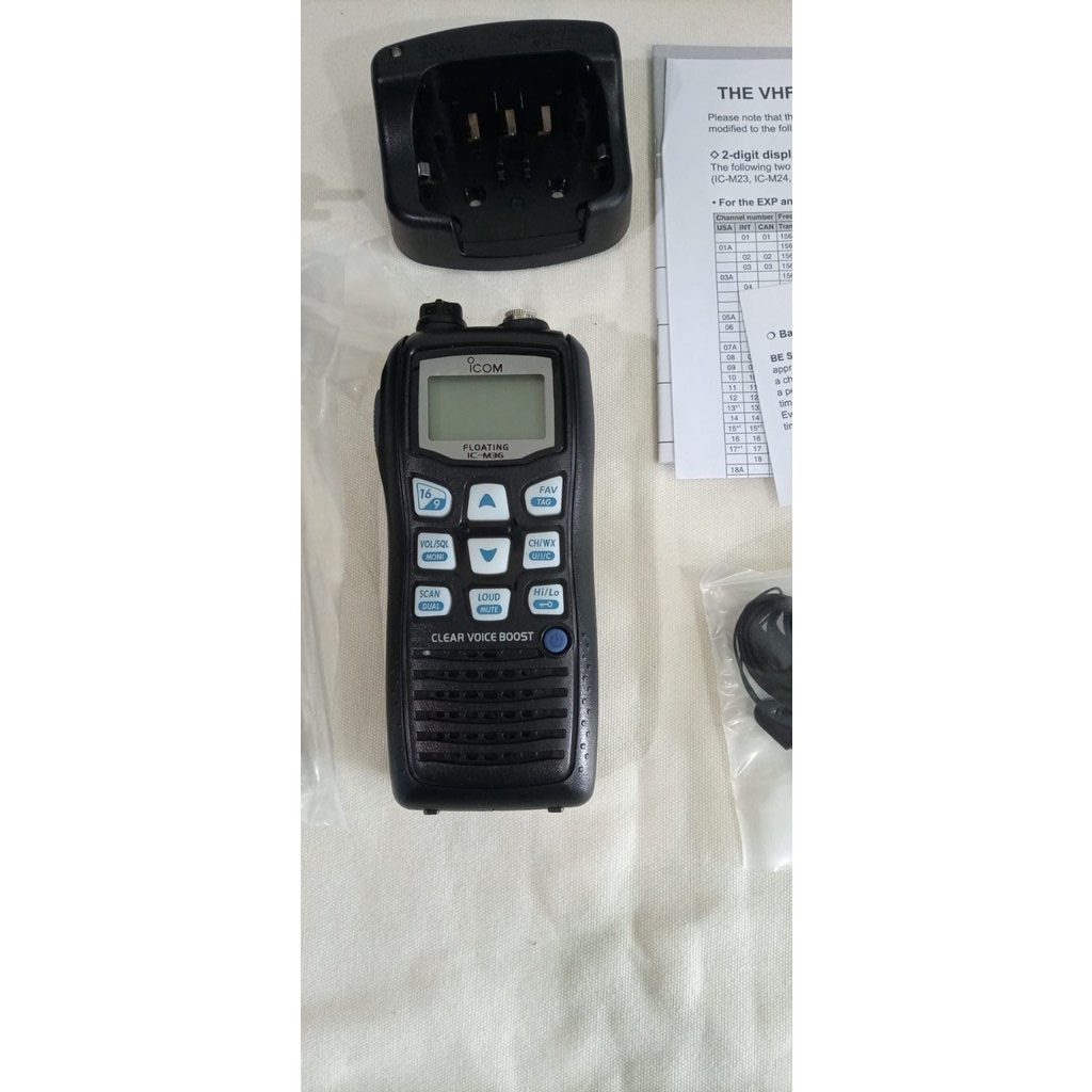 HT Icom Marine M36 (6Watt) Anti Air Garansi 1 Tahun Walkie Talkie | IC-M36 Tahan Air IP67 (156.025 - 157.425MHz) Handy talky | Icom M 36 IP67 handy talky Radio