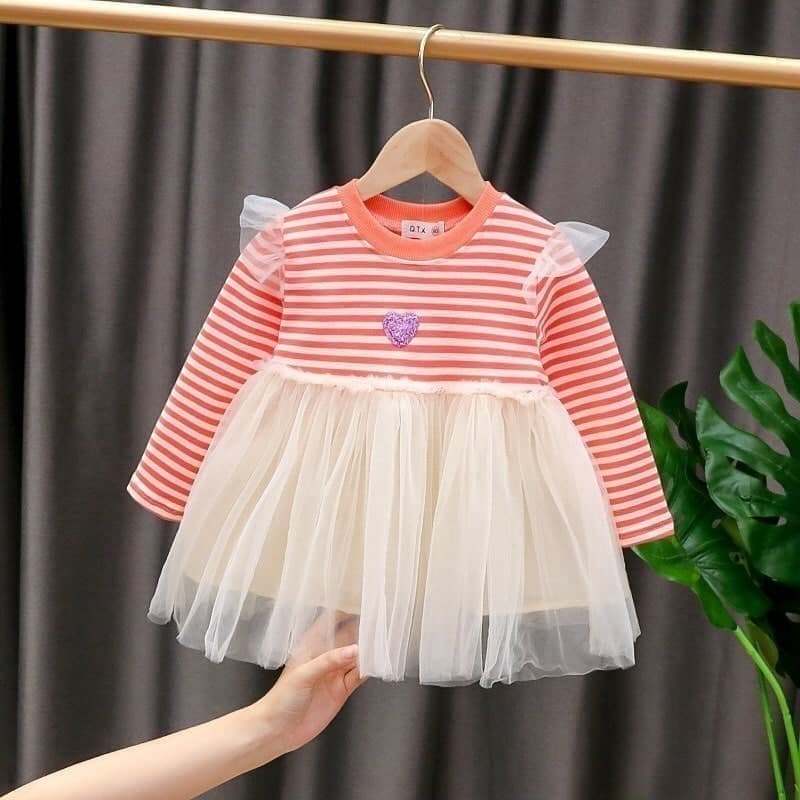 Promo !! Dress import anak cewek / Dress blaster lovelyz glitter cutie ukuran 6bulan-2tahun / Dress anak lucu