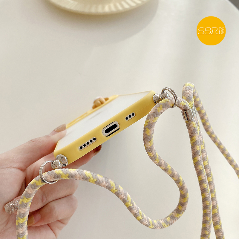 【3D Lens Protection Board】Lanyard Case Tali OPPO RENO4 RENO4F RENO5 A5S A7 A12 A11K A52 A92 A5 A9 A53 A33 A15-8