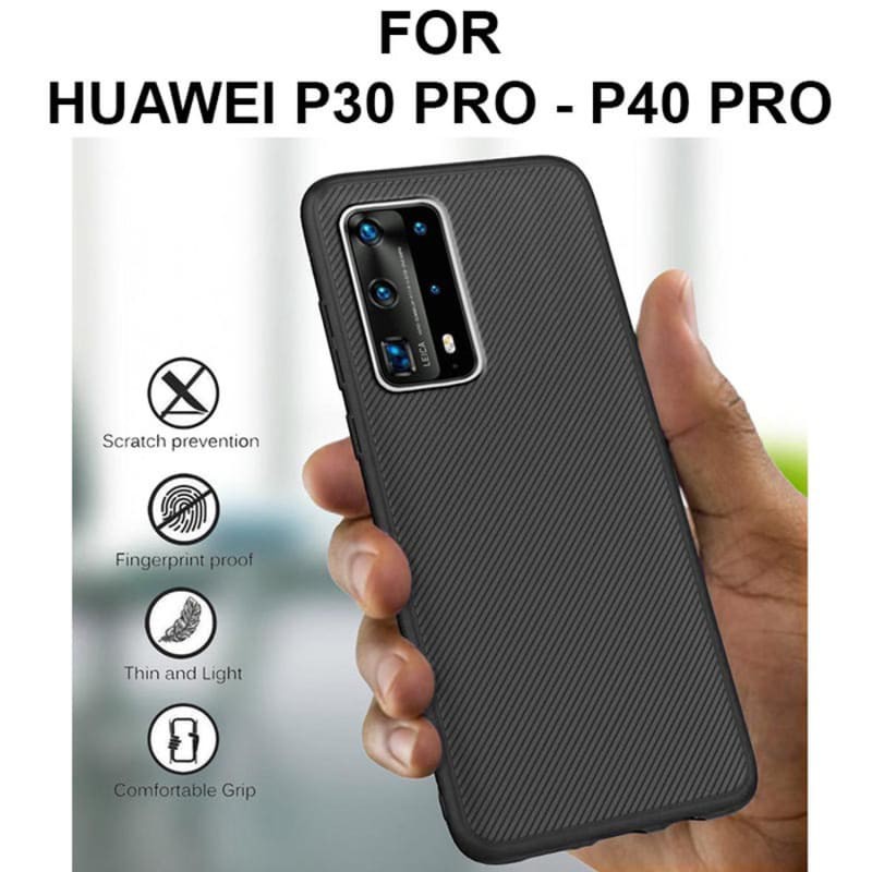 Case Huawei P30 Pro - P40 Pro softcase casing cover tpu silikon FIBER - P30 Pro