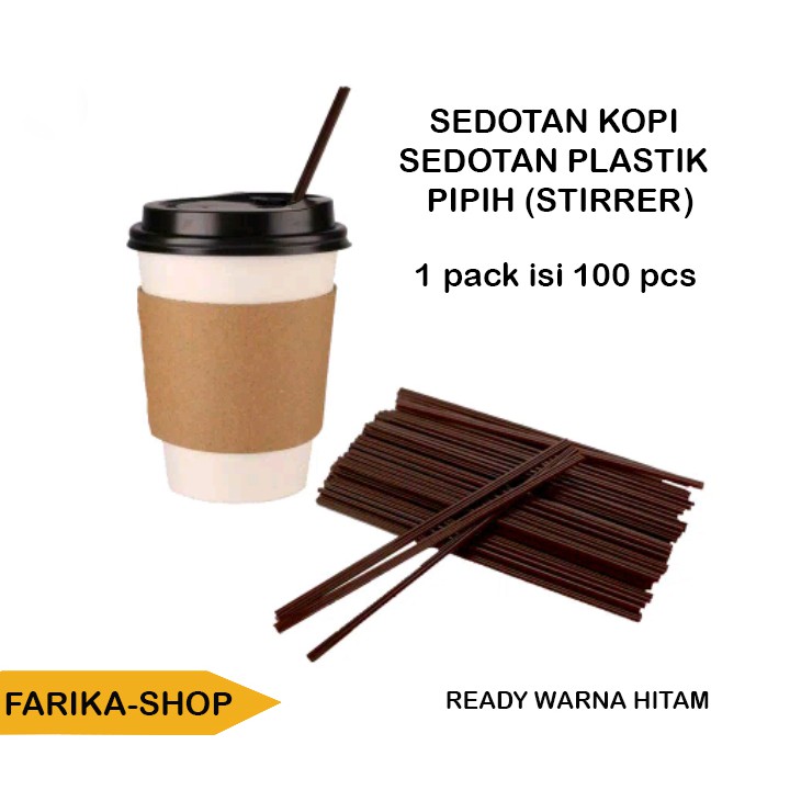 Sedotan Kopi Warna Hitam