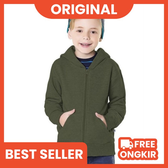 Jaket Anak Laki Laki Umur 1Tahun Sampai Umur 8Tahun Bahan Fleece Warna Basic Polos Tebal