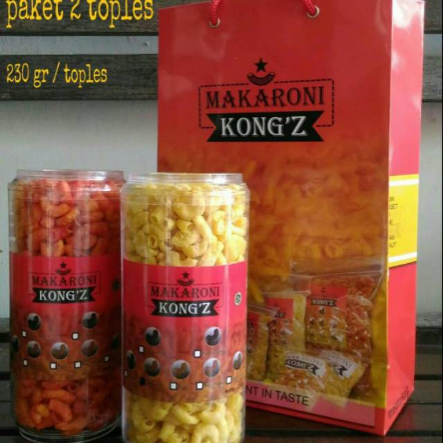 

Makaroni kongz paket toples 2pcs uk 230gr