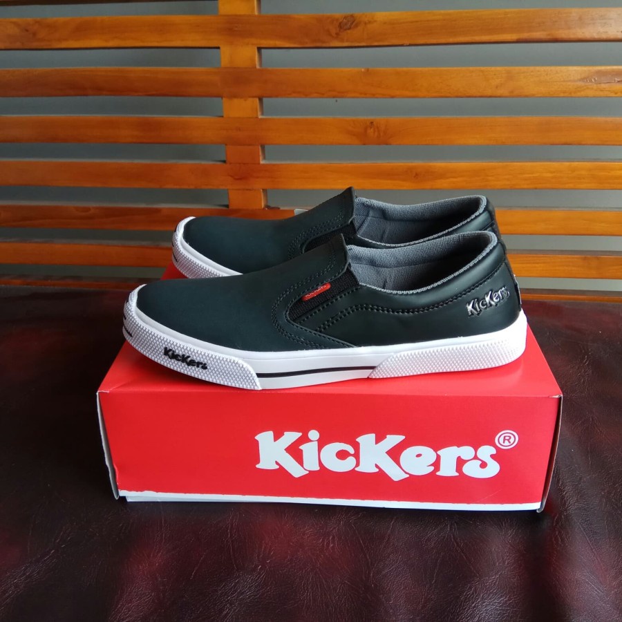 Sepatu Kickers Mx One Slip On Slop Casual Santai Pria Tanpa Tali