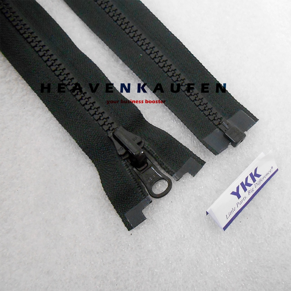 Resleting Zipper Jaket YKK Vislon Bolak Balik 75 cm Atau 30 inch Hitam Open End Buka Lepas