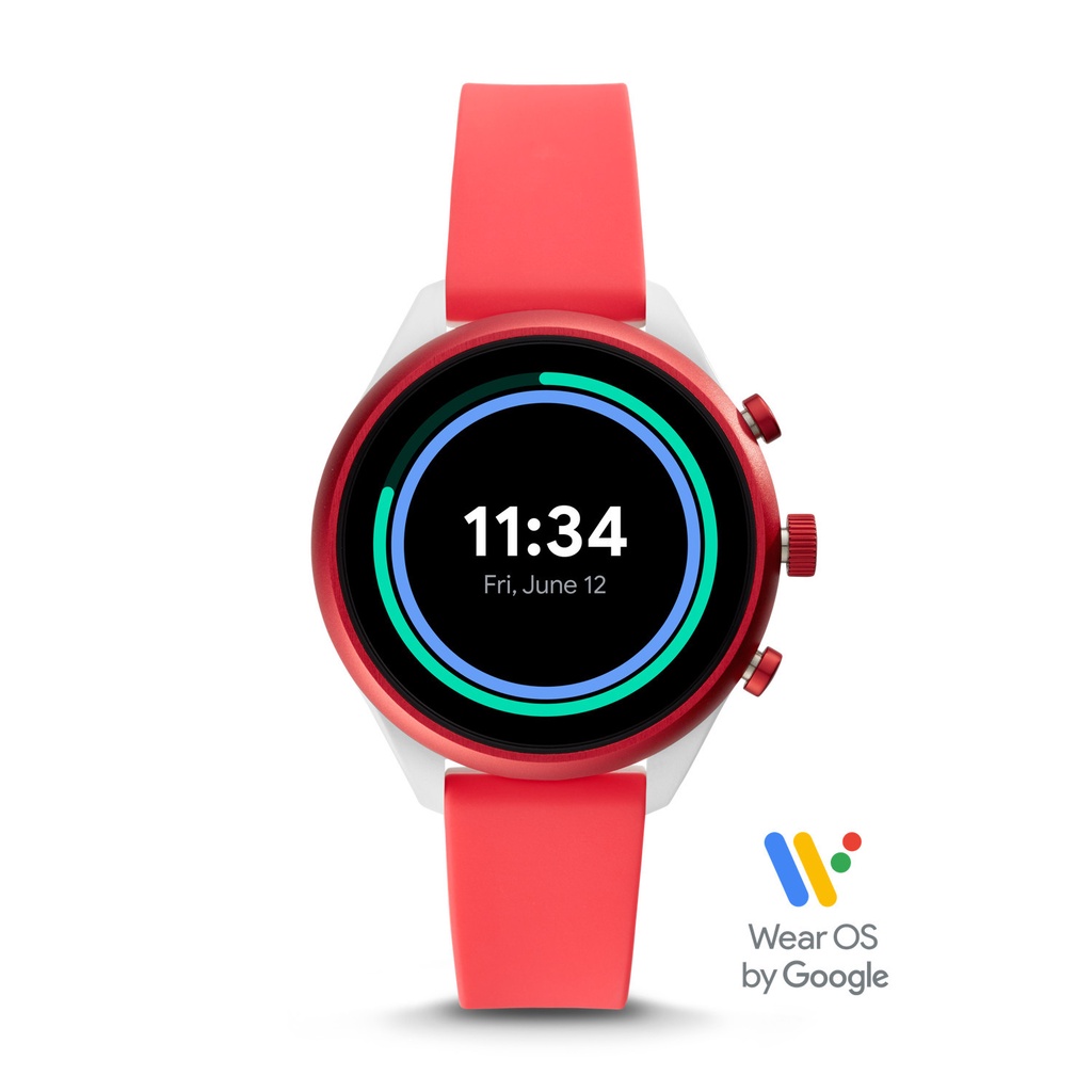 Fossil Sport Smartwatch - 41mm Red Silicone FTW6027