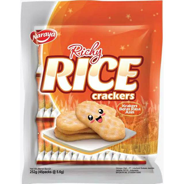 Naraya Snack Impor Rice Cracker Asin Gurih Rasa Seperti Kraker Beras Wanwan China 252 Gr Shopee Indonesia