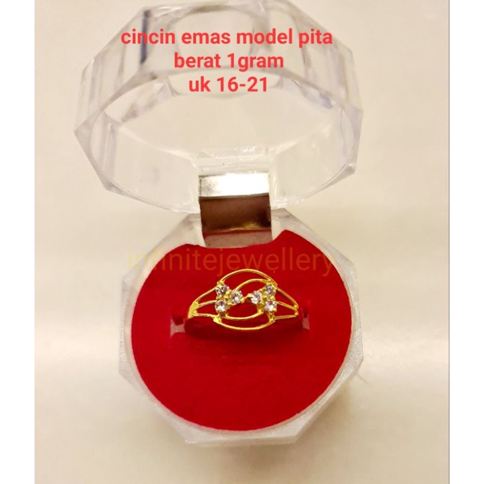 cincin emas mata model sayap