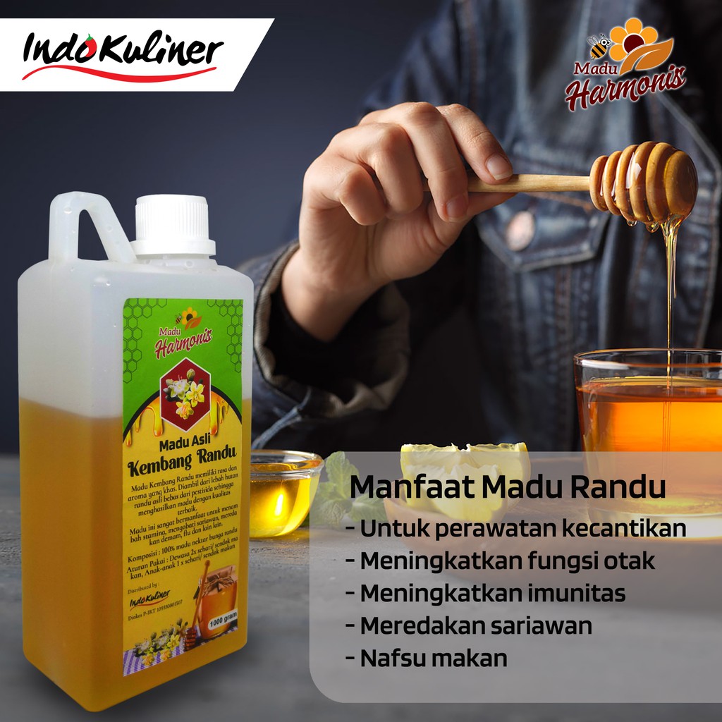 Harmonis Madu Randu Indokuliner 1kg 1000gr Asli Indonesia