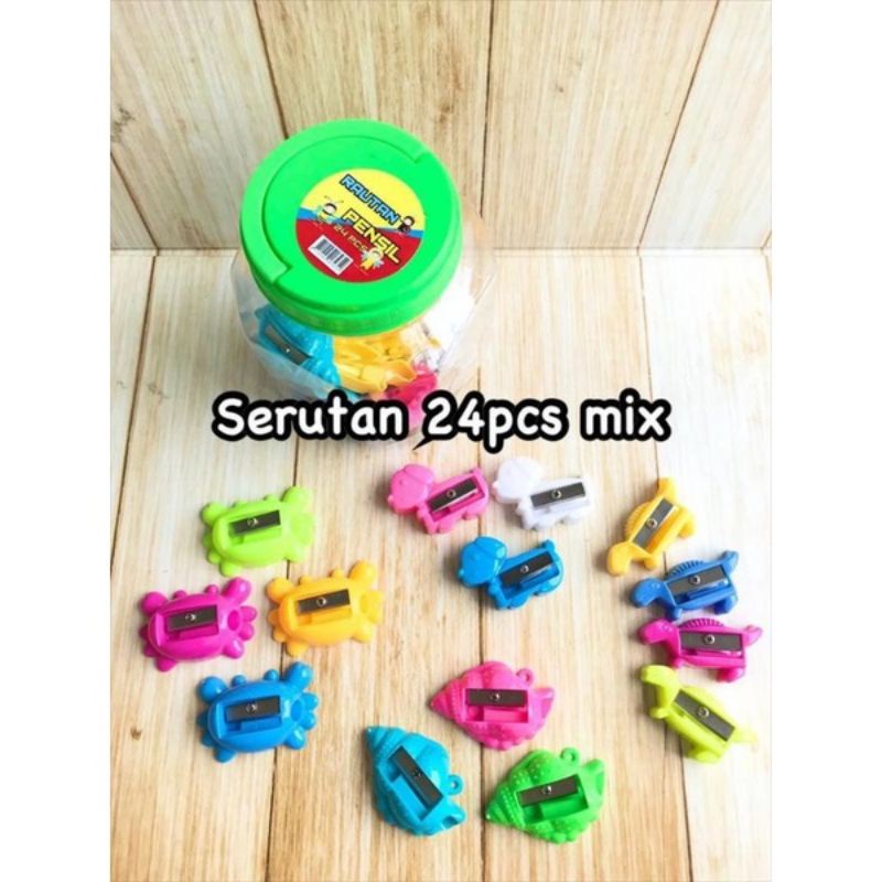 

Rautan Toples / Serutan Pensil kemasan Toples Bentuk Lucu Motif / Warna Random (1 TOPLES isi 24 PCS)