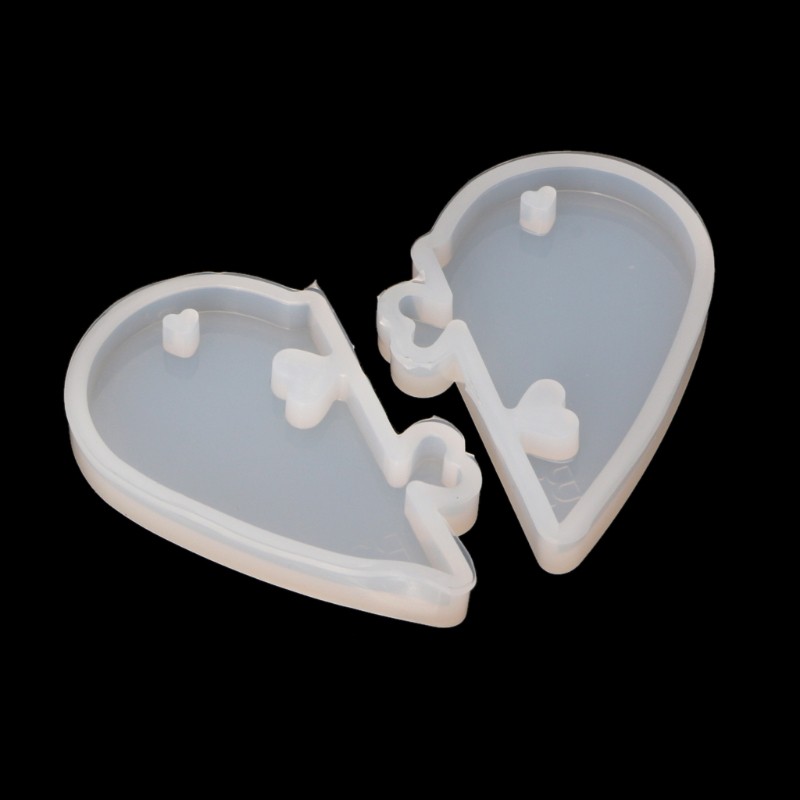 Moonlight&quot; Love locks for lovers Pendant Silicone Mold DIY Epoxy Resin Mould Jewelry Tools