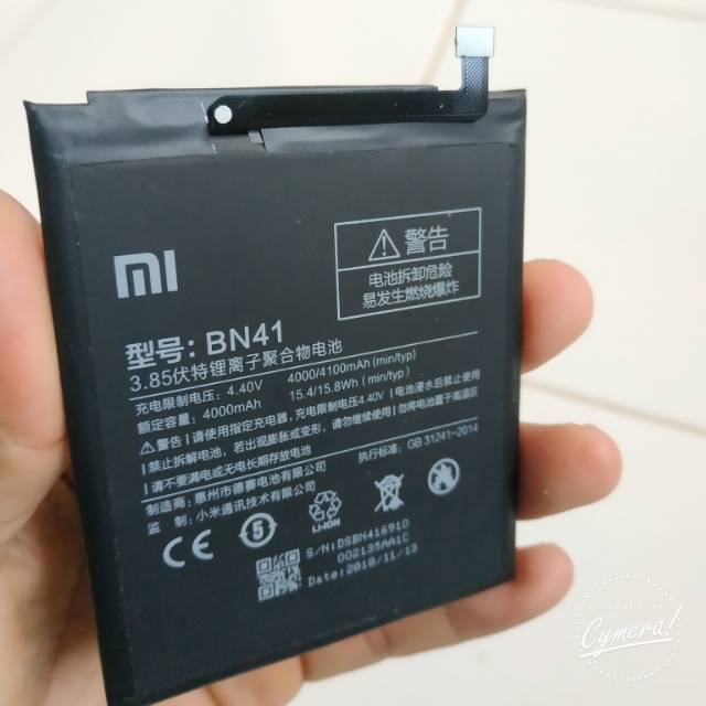 BATRE BATERAI XIAOMI REDMI NOTE 4 / 4X MEDIATEK BN41 ORIGINAL BATTERY BN41