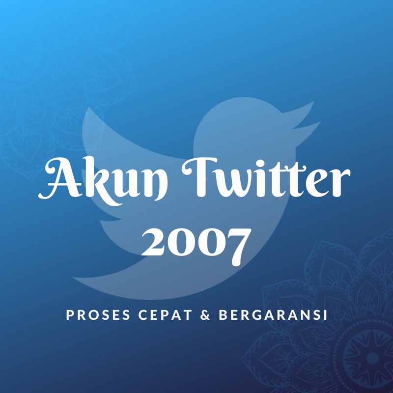 Akun Twitter Tua Tahun 2007 Bergaransi, Account Twt Lawas Acc Lama / Sepuh