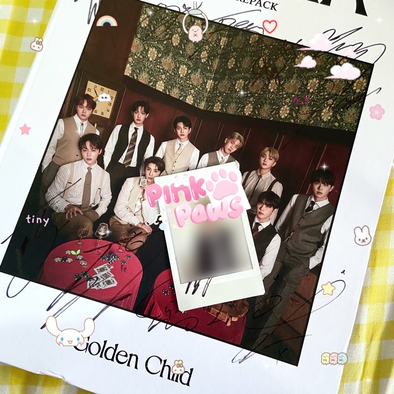 Golden Child Jangjun Signed Polaroid + DDARA Signed Album