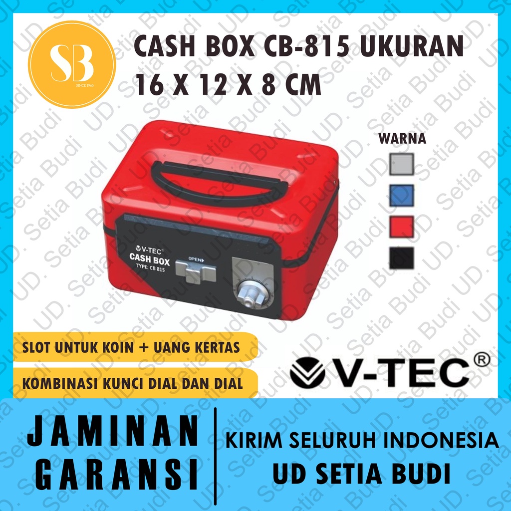 V-TEC Cash Box CB 815 Brankas Simpan Uang CB 815