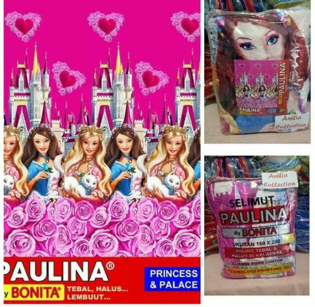 Selimut Bulu Paulina By Bonita 3d Motif Green & Blue Ukuran 160x200