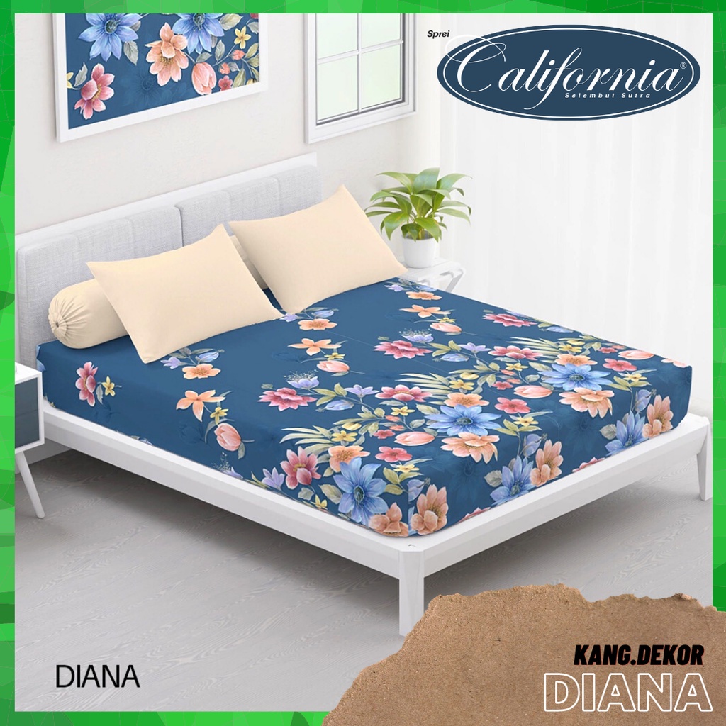 SPREI CALIFORNIA MOTIF DIANA QUEEN KING SINGLE SIZE 160X200 180X200 120X200 SPREI NO 1 2 3 MURAH SEP