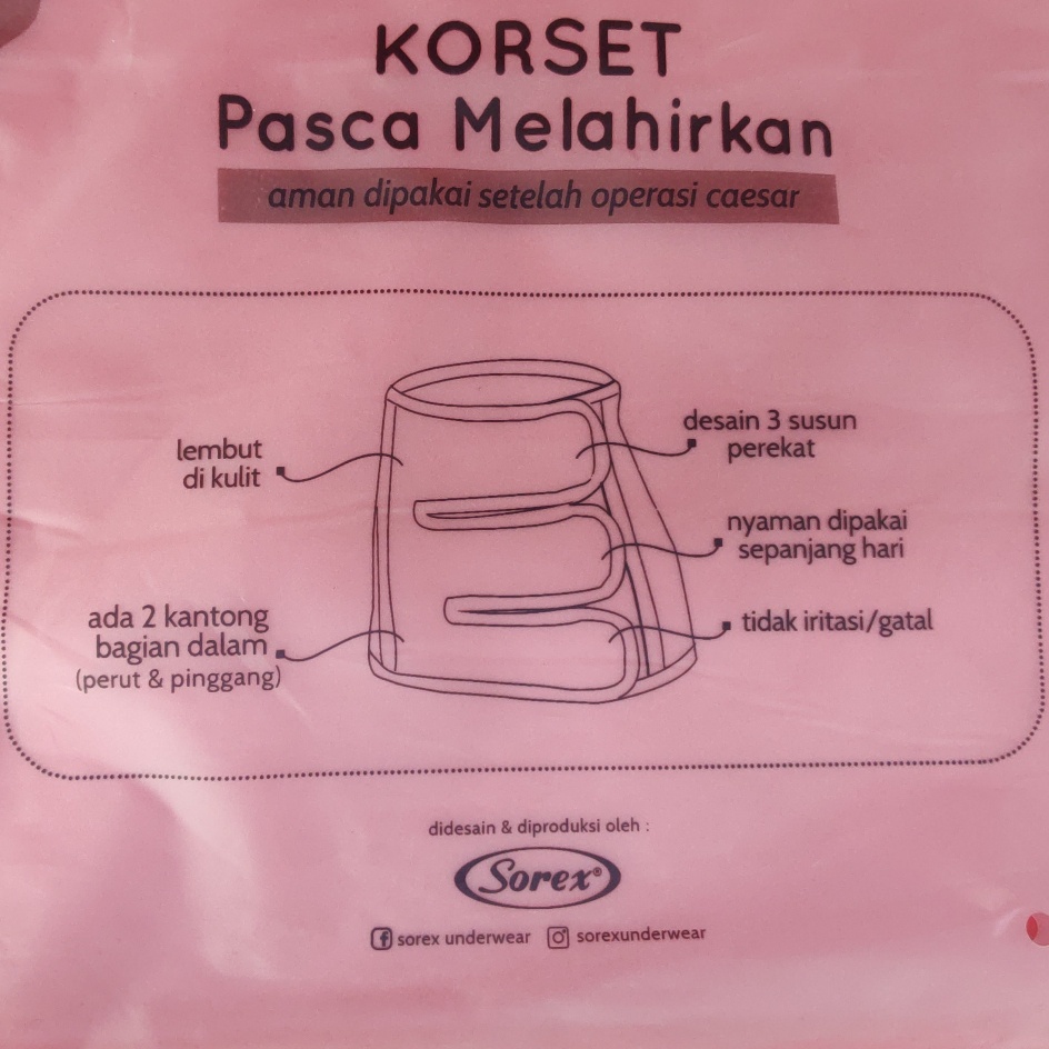 K350 -  [Per 1 Pcs ] SETAGEN KORSET PASCA MELAHIRKAN SOREX FREE SIZE