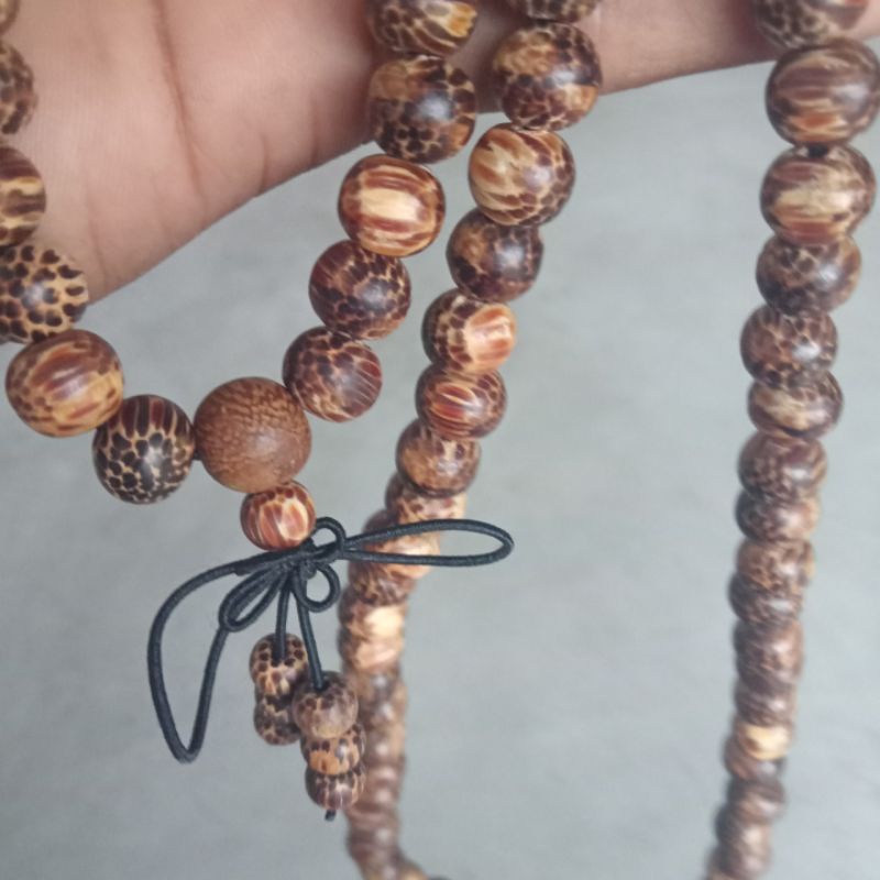 tasbih liwung macan merah 8mm isi 108/tasbih kayu liwung